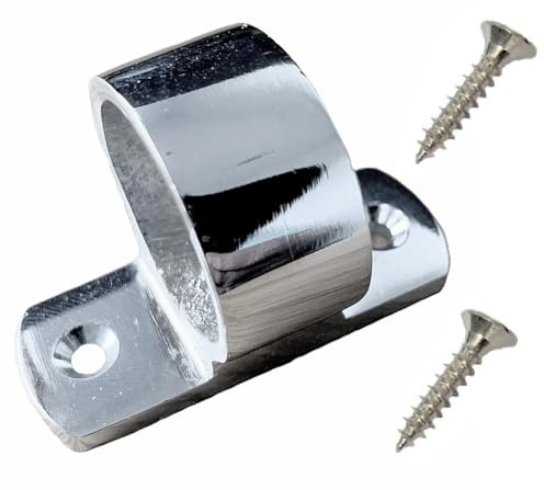 Window Sash Eye Ring Pull Brass or Chrome Finish Window Fittings Includes Screws (Chrome)