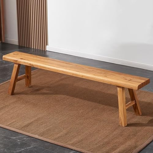 Schmale Holzbank im Landhausstil, Küchenbank ohne Rückenlehne, Sitzgelegenheit für Wohnzimmer, Schlafzimmer, Esszimmer, Eingangsbereich (120 x 26 x 45 cm)