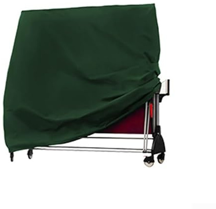 Bulevisiter Housse de tennis de table imperméable en tissu Oxford 210D résistant à la poussière pour tables de ping-pong de 165 x 70 x 185 cm, vert