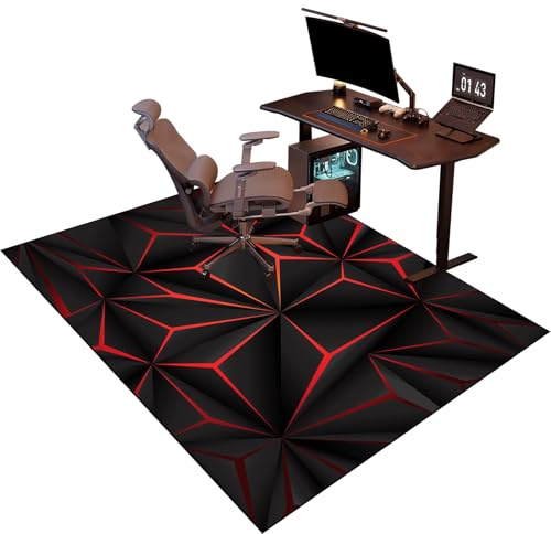 Cevgubn Alfombra Silla Gaming Antideslizante Alfombrilla para Silla de Oficina Gaming, Protector Suelo Silla Ruedas, Alfombrilla de Protección para Suelos Duros, Tapete Protector de Suelo 60 x 90 cm