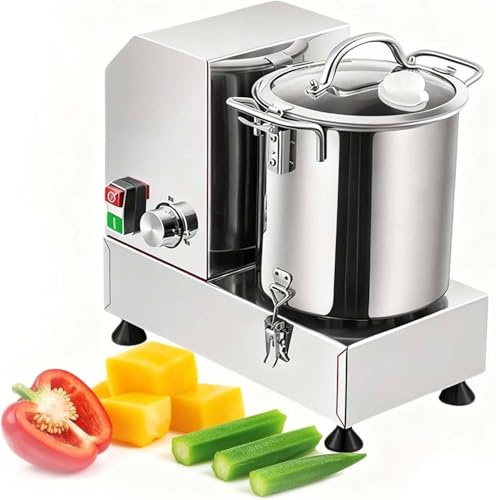 BOOZXCV Procesador de Alimentos Comercial de 1500 W y 15 L, Picador eléctrico de Verduras de Alta Velocidad con Control de Velocidad Continuo de 3700 RPM, Picador de Carne de Alta Resistencia. (9L)