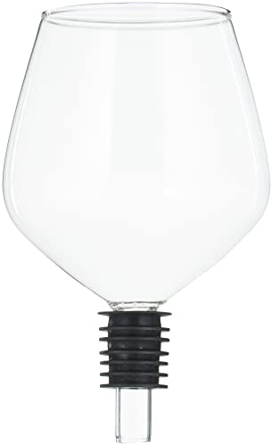 OOTB Bouchon Bouteille en Verre avec Joint Silicone, Verre de vin