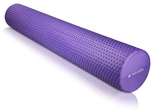 Navaris Pilates Rolle Faszienrolle 90 cm lang - Pilatesrolle Faszien Yoga Roller - Schaumstoffrolle für Rücken Fitness - Massagerolle versch. Farben