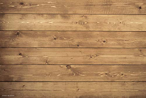 Napfunterlage | Futtermatte für Hunde und Katzen „Holz“ aus Premium Vinyl - 60x40 cm – rutschhemmend, abwaschbar, reißfest - Made in Germany