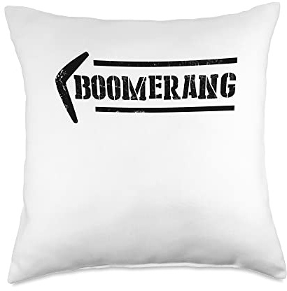 Boomering Graphic Boomerang Player Boomerang Thrower Sports Throw Pillow