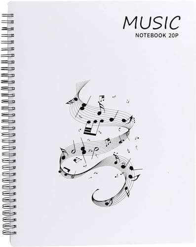 Musik Tabelle Datei Ordner,Notenmappe für Notenblätter beim Spielen A4 Größe Papier Dokumente Halter(Weiß)