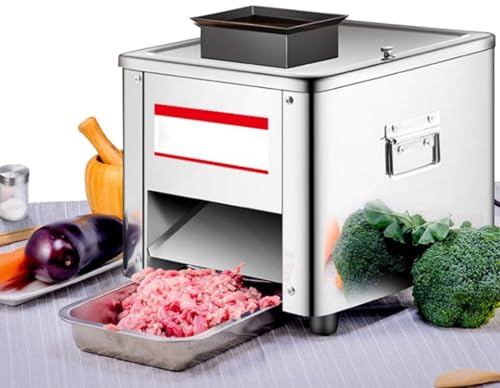 Tagliacarne Elettrico, Affettatrice Multifunzione, Affettatrice di Verdure per Carne di Pollo, Pesce, Manzo, Pollo, in Acciaio Inossidabile, Affetta Carne per Uso Commerciale Domestico,10mm