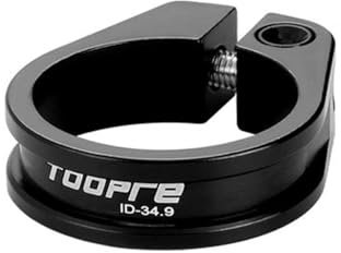 HOUSON Fahrrad Sattelklemme, Aluminiumlegierung Fahrradsattelstützenklemme Schnellspanner für Mountainbike Sattelrohr Schwarz 34.9mm