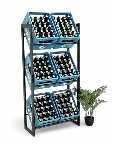 DanDiBo 96563 96563 - Scaffale per casse di bevande, 71 cm, colore: Nero