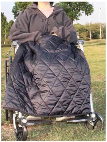 HUTRADE Rollstuhl Wärme Decke Beindecke, Winter Winddichte Rollstuhl Decke Kniedecke Für Erwachsen Innentasche Robust, Wasserdicht Wetterfest Warmer Poncho