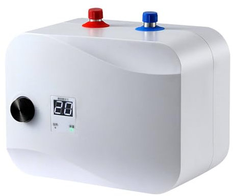 Mini calentador de agua eléctrico instantáneo, calentador de agua de temperatura constante de 1500 W con pantalla digital Calentador de agua a pedido, 6 l
