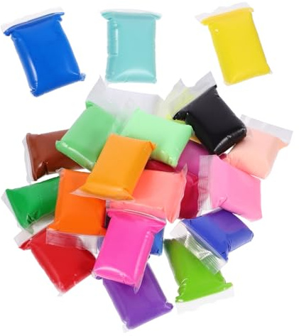 Toyvian 24packungen Modelliermasse Farben Ultraleichte DIY Knete Für Junge Mädchen Weich Ungiftig Kreatives Bastelmaterial Spielzeug Fürs Formen Mit Stabilem Langlebigem Material Für Junge