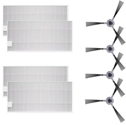 Rraqkst KIT 8 SPAZZOLE LATERALI PER ASPIRAPOLVERE ROBOT PER OKP L7 L7G 4 SPAZZOLE LATERALI 4
