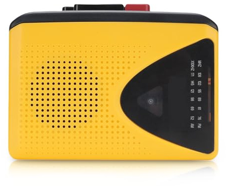 Plyisty Retro Tragbare Kassette Player & Recorder, AM FM -Radio in MIC, LEACHER & Kopfhörerbuchse, Batterie DC Powered Lightweight Compact Tape Player