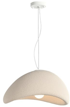 PANNN Lámpara Colgante Moderna Para Salón E27 Luces Colgantes Lámpara De Techo Japonesa Estilo Wabi-Sabi Marrón Forma De Nido De Pájaro Luminarias Suspendidas Para Comedor Cocina Cabecero(B,60)