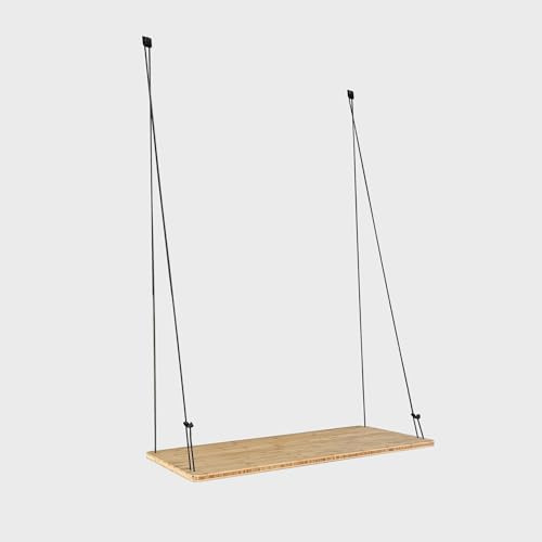 BOXIO - DoorBoard: Tavolo Sospeso Da Esterno In Bambù – Mensola Sospesa E Tavolo Da Campeggio Per Camper, Vanlife & VW Bus – 90 X 41 X 1,5 Cm – Tavolo Regolabile In Altezza Come Tavolo Da Campeggio