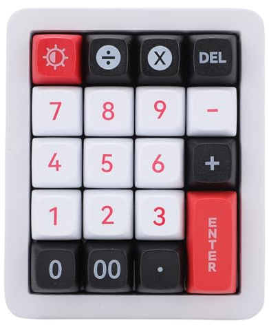 Sxhlseller Teclado Numérico Mecánico, Teclado Numérico Retroiluminado RGB Programable de 19 Teclas con Cable USB C e Interruptores Rojos, para Entrada de Datos de Contabilidad de Escritorio (White)
