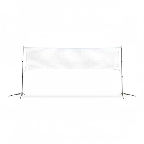 JISADER Tragbares Badmintonnetz, Aluminiumlegierung Outdoor Federballnetz, Faltbares Volleyballnetz Garten, 4.1m & 5.1m