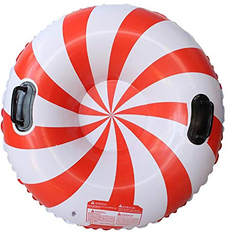 Le tube de luge gonflable pour les activités d'hiver offre un grand plaisir de neige pour les adultes comme équipement de sport d'hiver robuste (multicolore, taille unique)