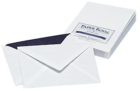 Rössler Papier - Briefumschlagpack 20/C6 m.farb.Sf, weiss gerippt -Paper Royal 2031831009