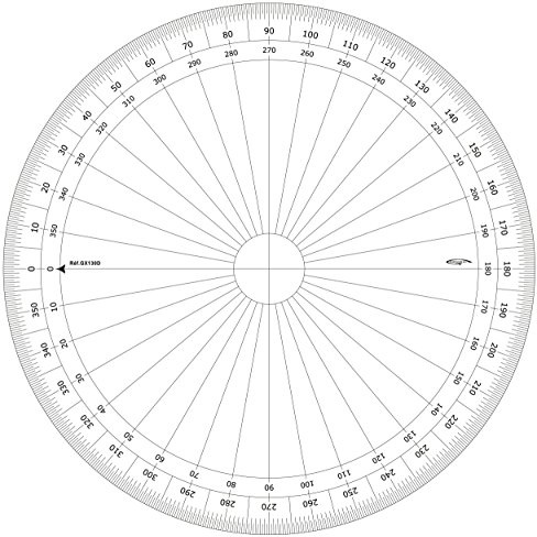GRAPHOPLEX Rapporteur cercle entier 30cm degrés Transparent