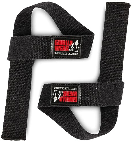 Gorilla Wear Non-Padded Lifting Straps - schwarz - Bodybuilding und Fitness Accessoire für Herren