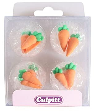 Culpitt Carrot Edible Royal Icing Toppers x 12