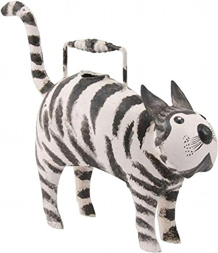 Klocke Dekorationsbedarf Witzige & Sommerliche Tier Gießkanne - Große Auswahl - Handbemalt - Garten Gießkanne & Dekoelement zugleich - Metall/Metallgießkanne (Katze - Höhe 30cm)