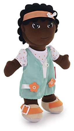 Miniland 96318 Diversity Stoff-Puppe Afrikanisches Mädchen mit verschiedenen Knöpfverschlüssen
