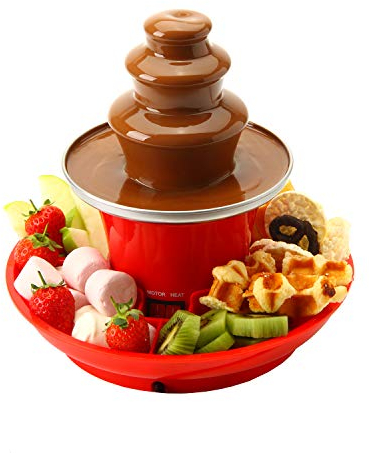 Global Gourmet Est. 2013 fuente de chocolate 250 ml con bandeja de servir incluida | Máquina eléctrica de 3 etapas con base de olla de fusión en caliente | Mantener la función de calor [mini]