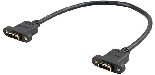 O03S Coupleur HDMI femelle vers HDMI femelle 30 cm Câble d'extension Adaptateur 4K Ultra HD UHD 3D Full HD 1080p PC HD TV Moniteur