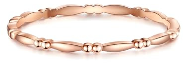 GLANZSTÜCKE MÜNCHEN Damen Ring 925/- Sterling Silber roségold | rosévergoldet 18 Karat, Bandring