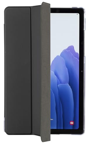 Hama Hülle für Samsung Galaxy Tab S7 FE/S7+/S8+ 31,5 cm 12,4 Zoll (aufklappbares Case für Samsung Tablet, Schutzhülle mit Standfunktion, transparente Rückseite, magnetisches Cover) schwarz