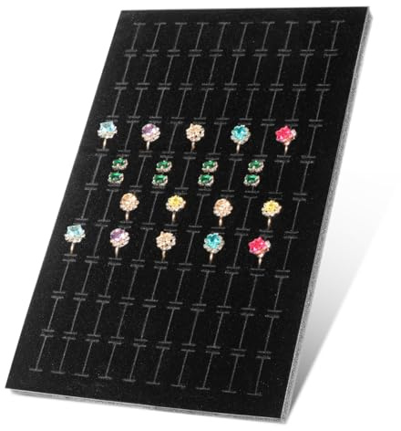 Zerodeko Almohadillas de espuma para caja, 4 unidades, almohadillas de exhibición de joyas, soporte de anillos, insertos de caja de joyería para vender joyas (negro) soporte de anillo de espuma