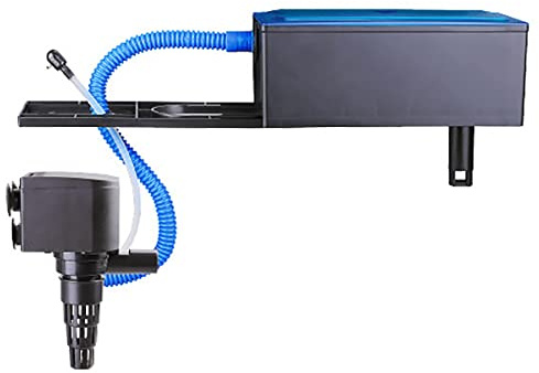 Akvariefilterlåda, 3-i-1 internt akvariefilter, akvarium filter, tyst cirkulerande pump externt underhållningsfilter för Betta, sköldpadda, dammfisk, trädgård (650 l/H)