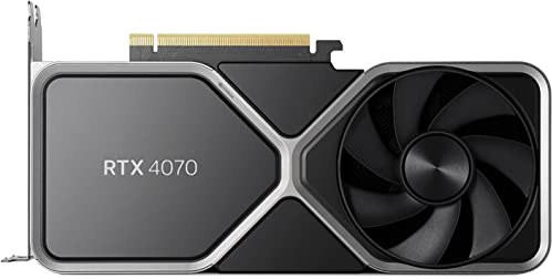 NVIDIA GeForce RTX 4070 Founder's Edition (FE) Grafikkarte, Titan und Schwarz, 900-1G141-2544-000