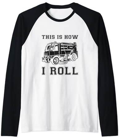 This Is How I Roll Street Sweeper Truck Cleaner Cleaning Raglan Baseball Tee