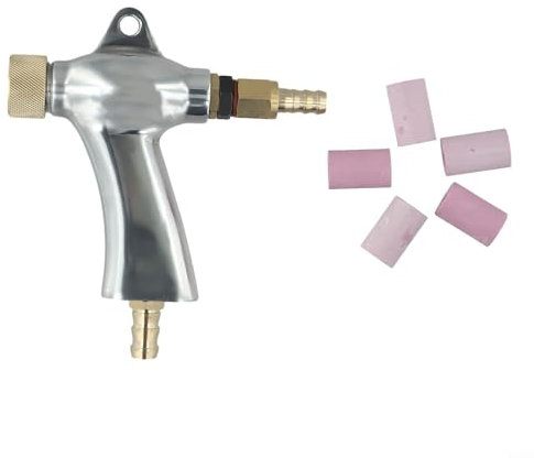 Sandstrahlpistole, Sandstrahlpistole, Luft-Siphon, mit 5 Keramikdüsen, 6 mm/8 mm, für Schleifsandstrahlstrahlen, (A)