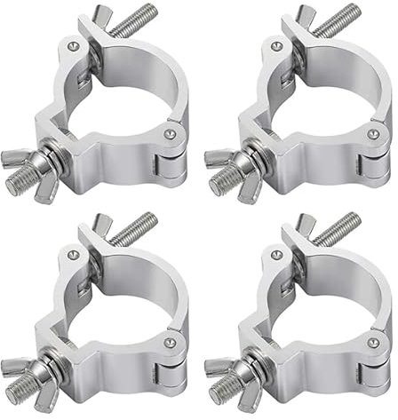 Supertool DJ Lighting O Clamps, 4PCS, 25-30mm, 100kg Load Limit, Aluminum Alloy, Stage Lighting Accessories
