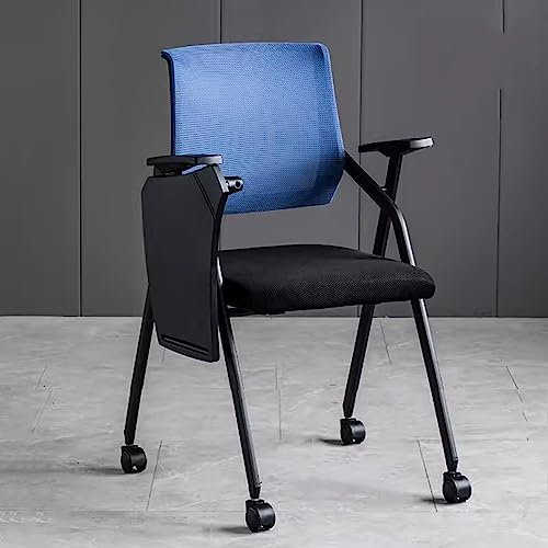 Stapelstuhl mit Schreibtafel - Ergonomischer Tablet-Armlehnstuhl mit Rollen für Büro Klassenzimmer - Trainingsstuhl Konferenzraum
