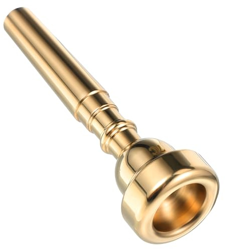 TOGEVAL Trompetenmundstück aus Messing Goldfarbig mit Klarem Klang und Langlebigem Design für Anfänger und Erfahrene Spieler Geeignet