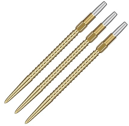 Target Darts Swiss Point Dart Spitzen, Chrono (3er-Pack Spitzen) 26MM/30MM/35MM/40MM – – Gold/Silber/Schwarz | Auswechselbare Dartspitzen, Swiss Storm Spitzen, Profi Dart Zubehör
