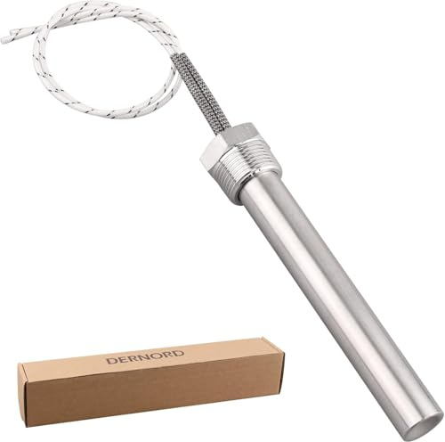 DERNORD Heizelement 220V 250W mit 3/4 Zoll BSP Flansch Mehrzweck DIY Heizstab Edelstahl Heizpatrone