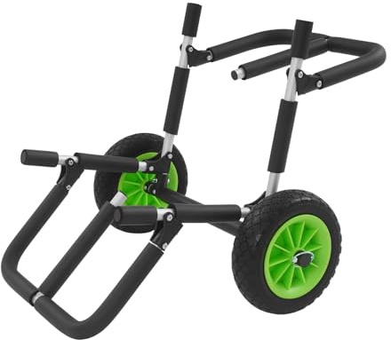 SAUADY Chariot de transport pour kayak - Pour planche de surf - Peut être utilisé dans un garage ou une maison de bateau - Vert - 42 x 29 x 60 cm