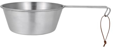 KiBcsLic Cuenco para Camping Camping Bowl con Asa de Acero Inoxidable Resistente al Funciona como Olla Tazón y Copa Adecuado para Senderismo Picnics