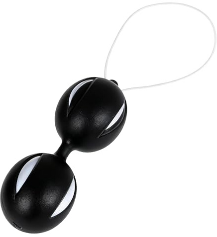 Fops Beckenbodentrainer für Frauen – 61g Liebeskugeln aus medizinischem Silikon – Effektives Beckenbodentraining & Rückbildung – Kegel-Kugeln für Anfänger Ø3,7cm – Wasserdicht & Sanft – Schwarz M01