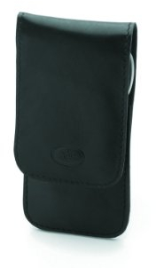 Pfeilring Taschenetui, Nappaleder, 3-teilig, Inox-Füllung, schwarz