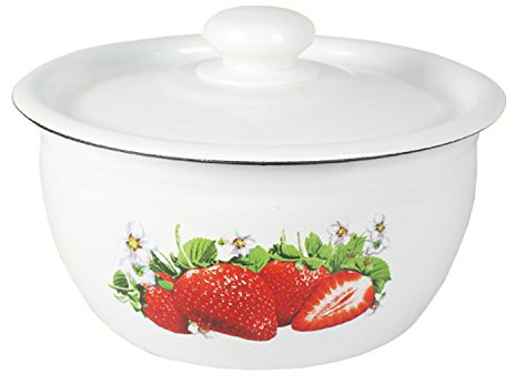 Ensaladera esmaltada con tapa de 1,5 l