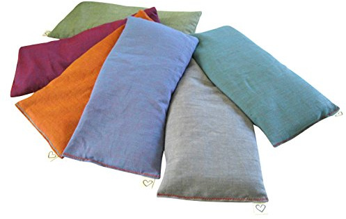 Peacegoods Scented Lavender Eye Pillows Pack of (6) - 4 x 8.5 - Soft & Soothing Cotton - Weighted Naturally Calming Colors - Yoga Massage Sleep Bulk - Teal Green Purple Terracotta Gray Lilac