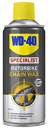 WD-40 Specialist Motorbike Chain Wax 400ml - Ideal for Motorcycle Maintenance & Bike Chain Protection